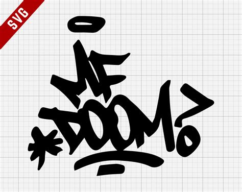 MF DOOM Signature SVG Cutting File Digitale Clip Art, Viktor Vaughn svg, Music Cricut bestand ...