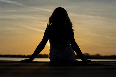 Woman silhouette in sunset Photograph by Newnow Photography By Vera Cepic - Pixels