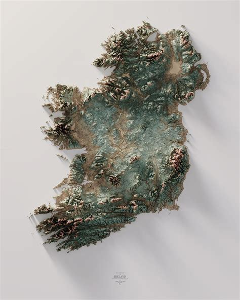 Topographic map of Ireland : r/ireland