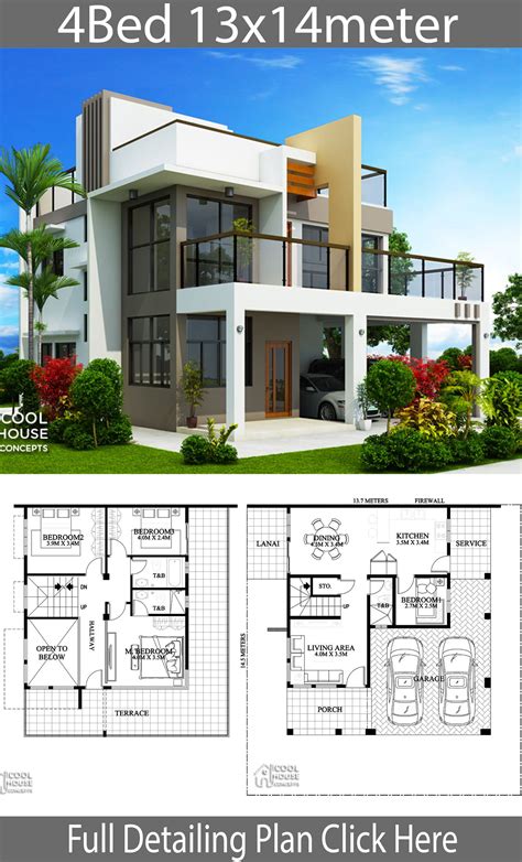 Pin by Juan Ernesto Arteaga Mantilla on Proyek untuk dicoba | Modern house plans, House layout ...