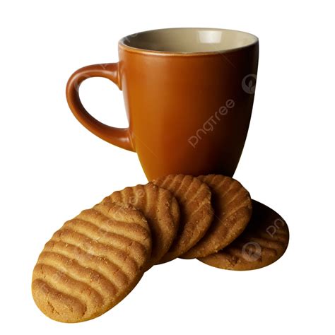 Tea And Biscuits Clipart PNG Images, Brown Tea Cup With Biscuits, Tea ...