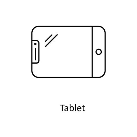 Tablet Vector outline Icons. Simple stock illustration stock 22431632 Vector Art at Vecteezy