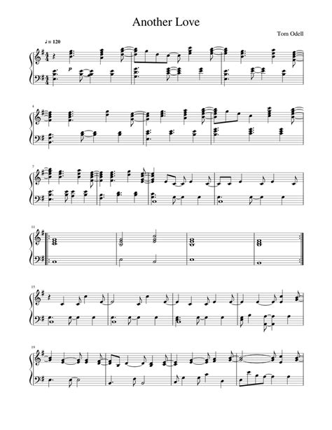 Another Love Sheet music for Piano (Solo) | Musescore.com