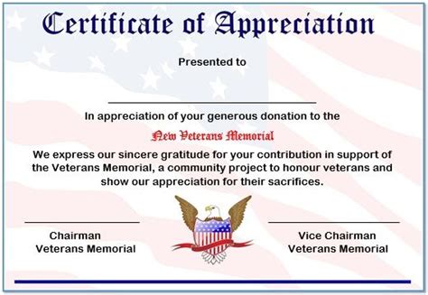 Donation Certificate Template Word