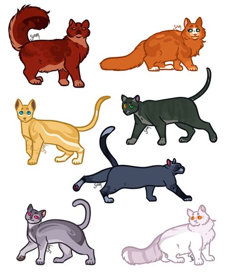 Warrior Cat Color Adopts - Open by NightLight2005 on DeviantArt