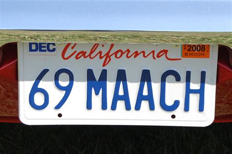 PERSONALIZED CALIFORNIA LICENSE PLATE - 69 MAACH - a photo on Flickriver