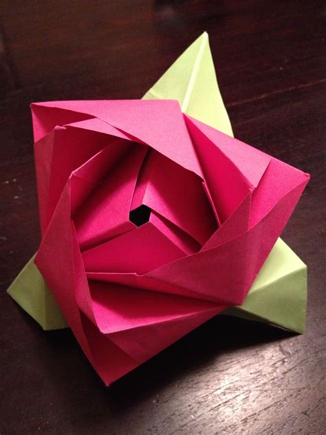 Origami box rose | Paper origami flowers, Origami flowers, Origami