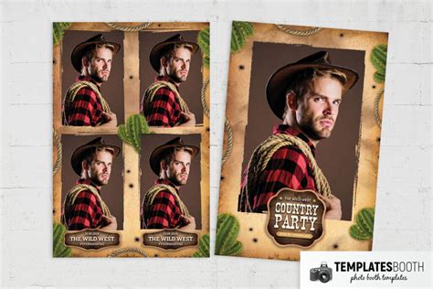 Country & Western Photo Booth Template - TemplatesBooth