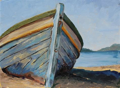 Marco A. Vazquez: oil painting boat