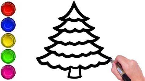 Easy Christmas Tree Drawing