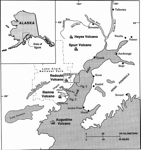 Active volcanoes of the Cook Inlet Region, Alaska. | Download ...