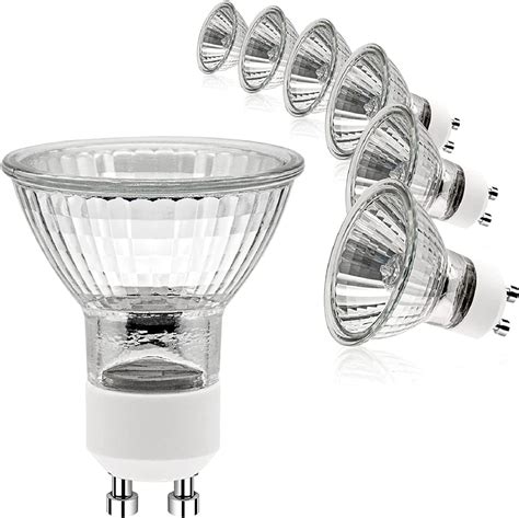 ETUOLMP GU10 Halogen Light Bulbs 2 Pin, 6 Pack GU10 Bulb Warm White, Dimmable GU10+C 120V 50W ...