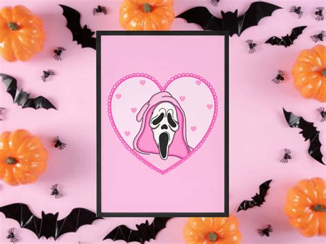 Free download Download Pink Halloween Ghost Face PFP Wallpaper [1920x1440] for your Desktop ...