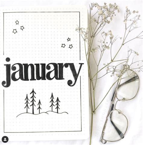 January Bullet Journal Cover Page Ideas - The Smart Wander