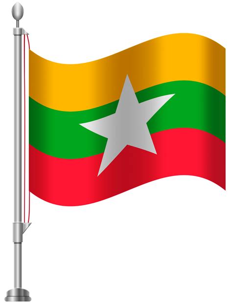 Myanmar Flag PNG Clip Art