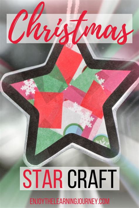 Suncatcher Christmas Star Craft for Kids - Enjoy the Learning Journey | Christmas star crafts ...