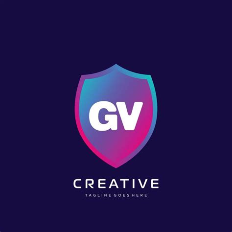 GV initial logo With Colorful template vector. 21657857 Vector Art at ...