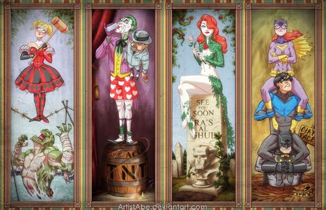 Batman Villains in Homage to Disneyland's Haunted Mansion Paintings