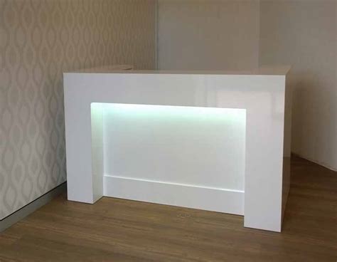 Reception Desk White Gloss with light, suits Salons, medical suites ...