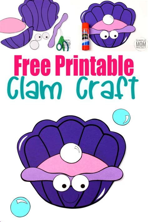 Fun Clam Shell Craft for Kids with Free Clam Template