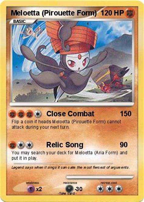 Pokémon Meloetta Pirouette Form 1 1 - Close Combat - My Pokemon Card