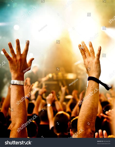 Silhouettes Of Concert Crowd Stock Photo 82244239 : Shutterstock