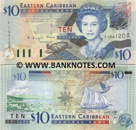 Antigua & Barbuda 10 Dollars 2003 | Bank notes, Dollar banknote, Currency design