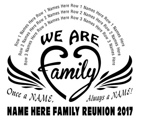 Family Reunion T-Shirt Design E-Catalog – In His Image by Dani