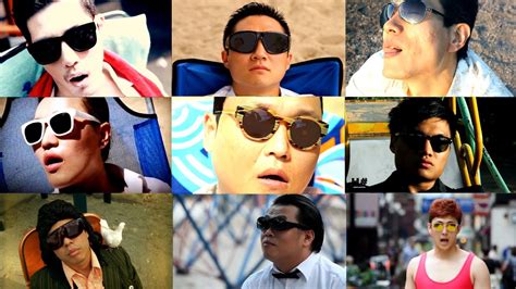 GANGNAM STYLE (강남스타일) SideBySide (Original + 8 Parodies) - YouTube