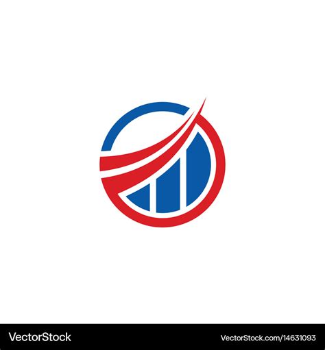 Business finance round trading company logo Vector Image