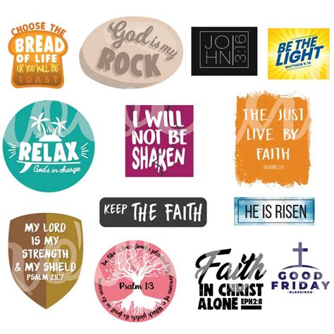 Free Christian Stickers - Bible Verse Stickers Printable - Howcrafts.co