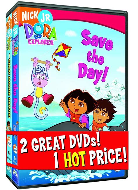 Dora the Explorer SAVE THE DAY / Diego GREAT JAGUAR RESCUE (DVD Double ...