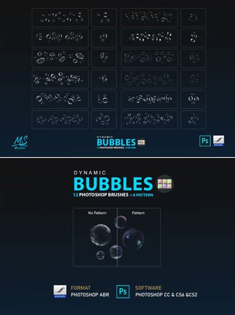 Water Bubbles Photoshop Brushes - Luckystudio4u