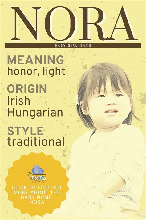 Nora Name Meaning & Origin | Middle Names for Nora