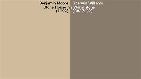Benjamin Moore Stone House (1039) vs Sherwin Williams Warm stone (SW ...