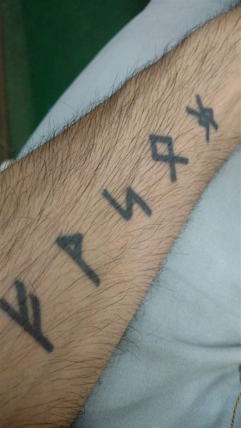 Runic symbols tattoo | Tattoos, Symbolic tattoos, Tattoo quotes