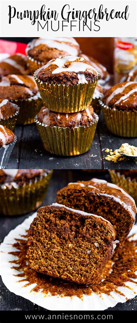 Pumpkin Gingerbread Muffins - Annie's Noms