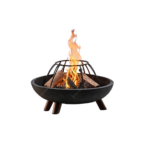 Brazier With Fire Isolated On Gray Background 3d Illustration, Brazier ...