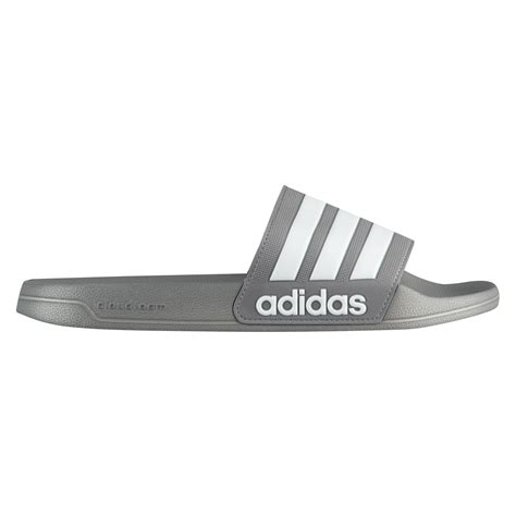 adidas Synthetic Adilette Shower Slide Shoes in Grey/White (Gray) for Men - Lyst