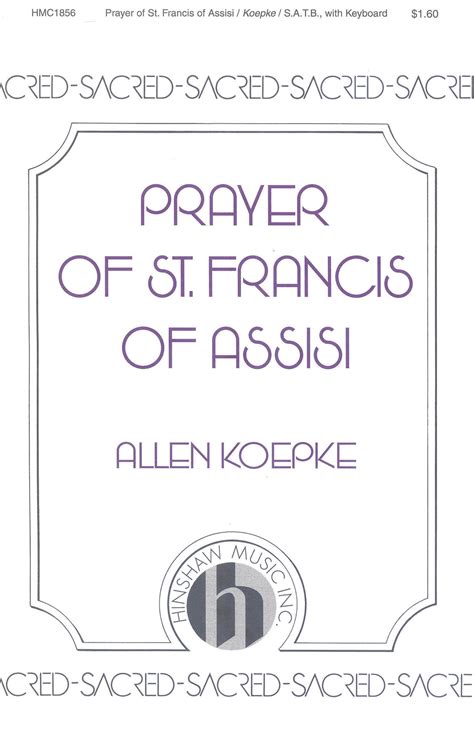 Prayer of St Francis of Assisi - Willis Music Store