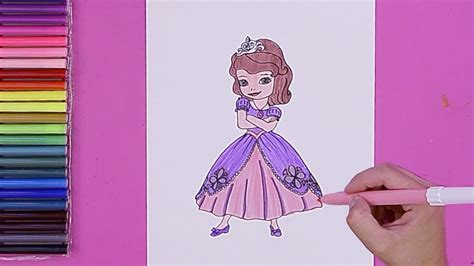 How to draw Princess Sofia (Sofia the First) - YouTube