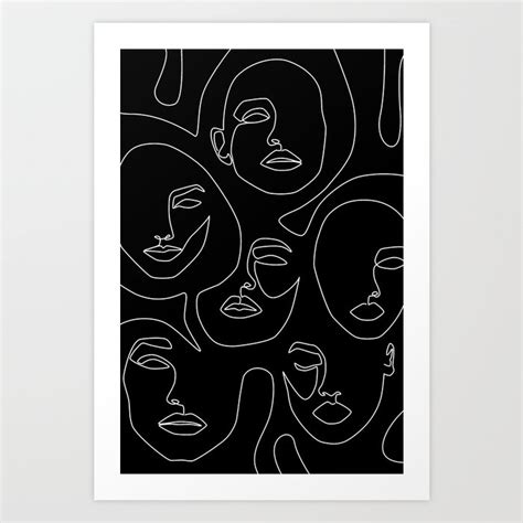 Faces in Dark Art Print by Explicit Design | Society6