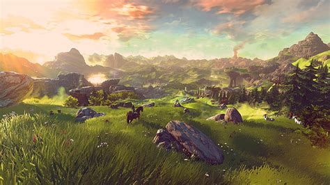 Legend Of Zelda Breath Of The Wild Scenery -, Zelda Landscape HD ...