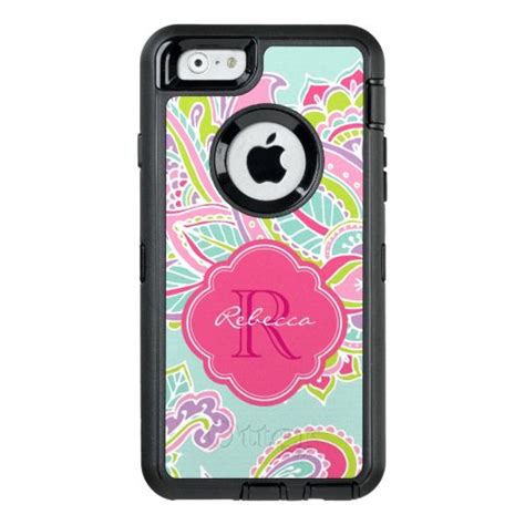 Colorful Bohemian Paisley Custom Monogram OtterBox Defender iPhone Case ...