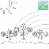 Coloring Pages Of A Flower Garden sketch template