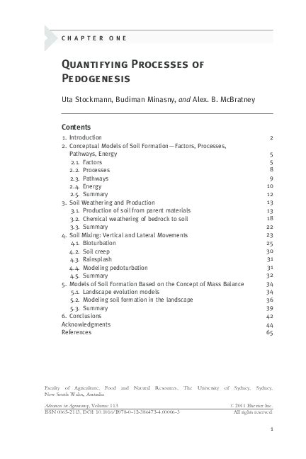 (PDF) Quantifying Processes of Pedogenesis | Budiman Minasny - Academia.edu