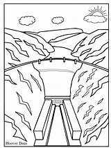 Hoover Dam Coloring Page sketch template