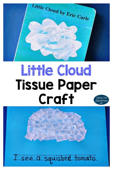 Little Cloud Tissue Paper Craft for Kids - Raising Little Superheroes