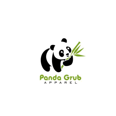 Create a humorous logo for Panda Grub Apparel with a Panda eating or smiling, etc. | Logo design ...