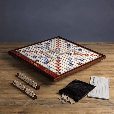 Scrabble Giant Deluxe Edition with Rotating Wooden Board » Petagadget